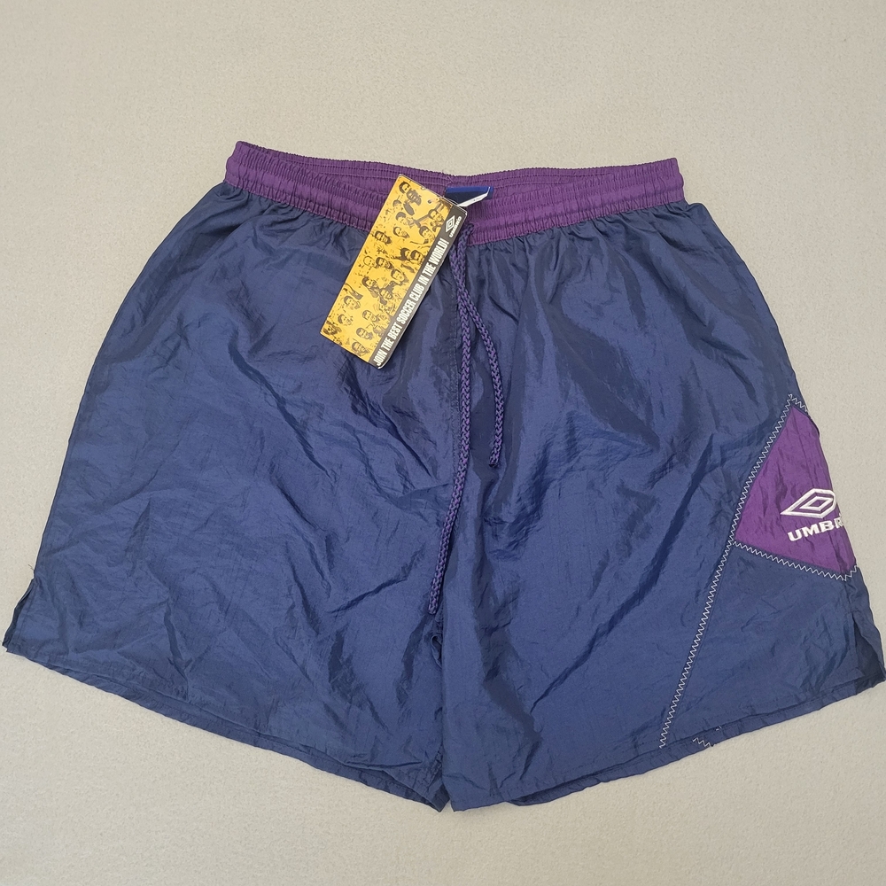 Umbro Navy and Purple Retro Sport Shorts